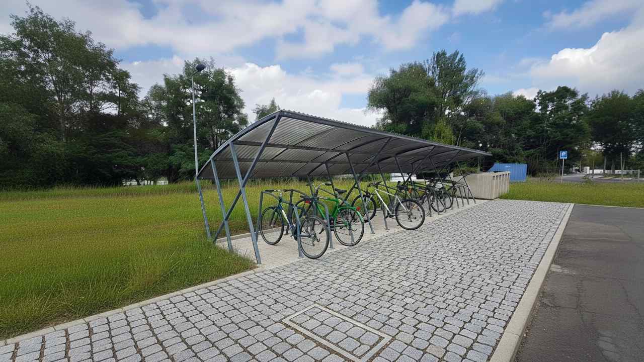 Přístřešek pro kola LAKOVANÝ - ANTRACIT ;loading=